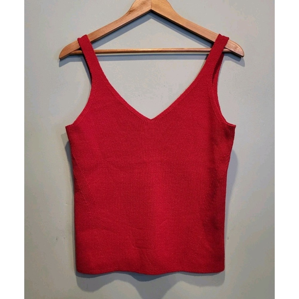 Old Navy Red Knit Sweater Tank Top Valentines Sz L